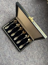 Silver Plated Brazil Coin Spoon Set