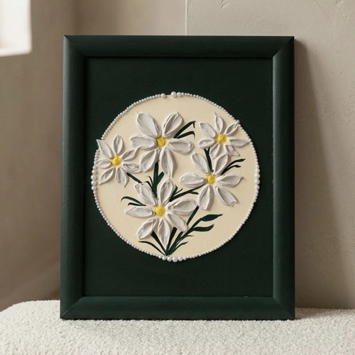 Framed floral wall - wall, hanging