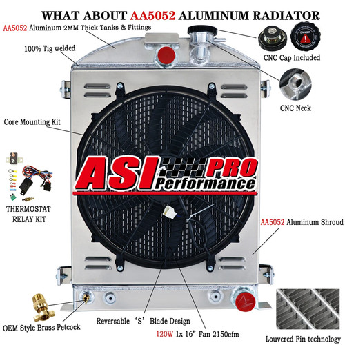 Rows aluminium radiator for - 3,