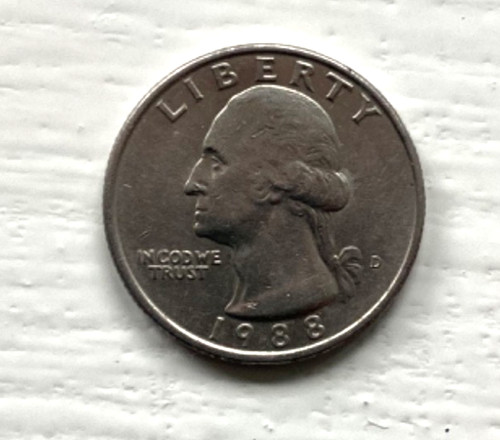 Quarter dollar liberty - quarter, 1988