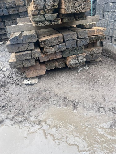 Reclaimed oak railway sleepers - oak,