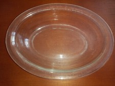 Pyrex Clear Glass Oval Pie Dish 9.25" Long x 7" Wide