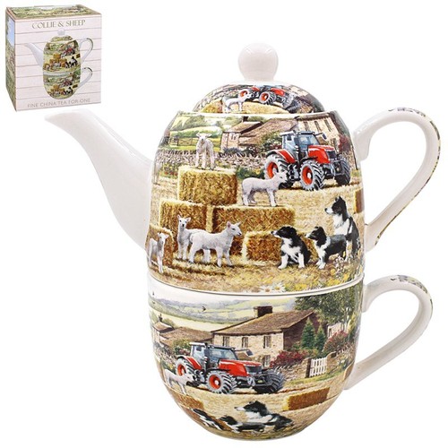 Tea for one collie sheep - collie, &