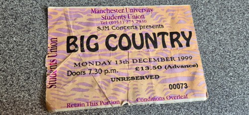 Used ticket big - country, **