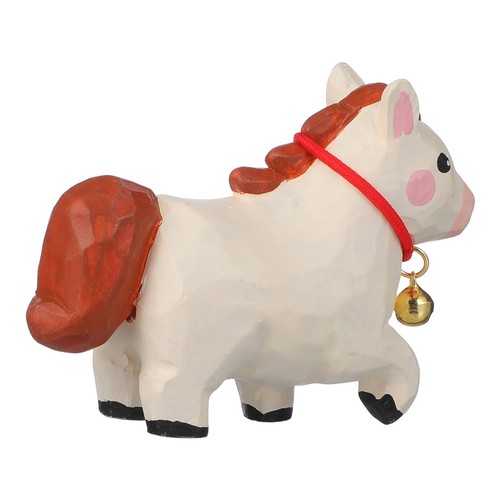 Hand carved white wood - carved, horse