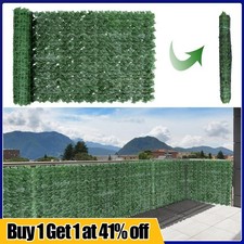 3M Roll Artificial Hedge Garden Fake Ivy Leaf Privacy Fence Screening Wall Panel