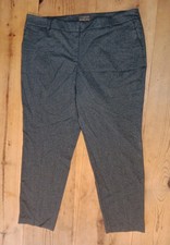 Fenn Wright Manson Woman Plus 20W Trousers Dress Pants Gray Tweed Stripe Office