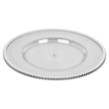 6/12 Pcs Clear Fluted Charger