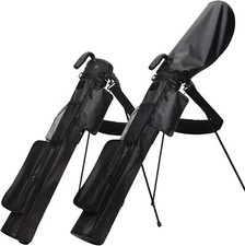 CRAFTSMAN GOLF LIGHTWEIGHT SUNDAY CARRY BAG WITH STAND IN BLACK