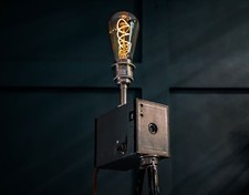 Unique Vintage Kodak Brownie Camera Floor Lamp -  Vintage Photography Decor