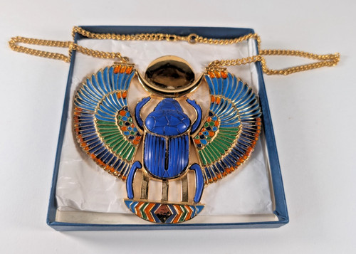 Egyptian revival scarab - egyptian,