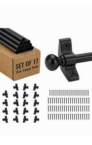 Black stair carpet rods - rods, –