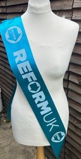 REFORM UK Sash Family-Community-Country Printed Both Sides Can Be Personalised