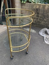 Small Drinks Trolley - Brass  effect Finish