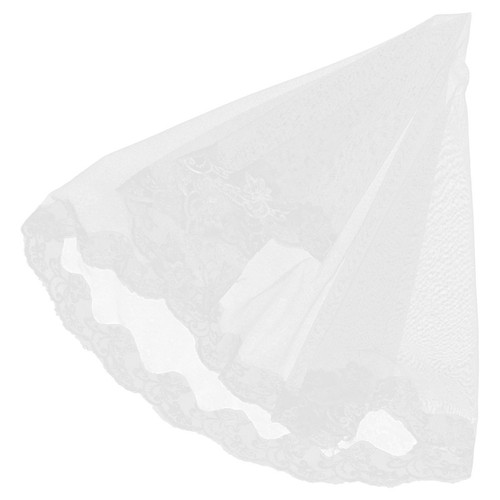 Chapel length embroidered veil - embroidered,
