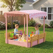 Wooden sandbox with lid - wooden,