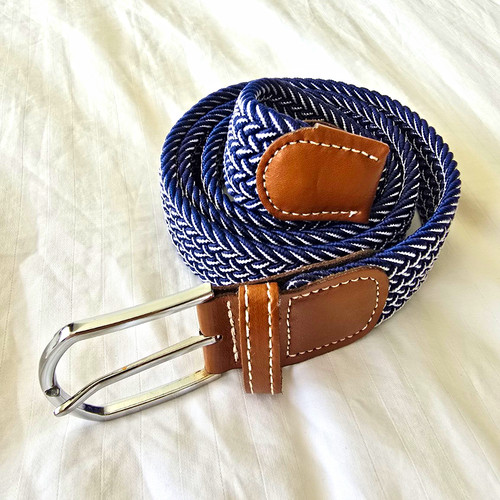 Men blue white braided - &,