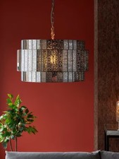 John Lewis Mercury Tune Pendant Mirrored Ceiling Light - Mercury Glass A