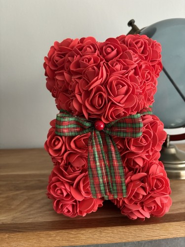 Christmas forever rose bear - christmas,