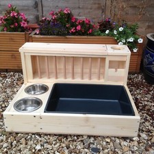 Wooden Rabbit Hay Feeder with