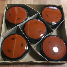 Round Lacquer Bowl Set 5pc