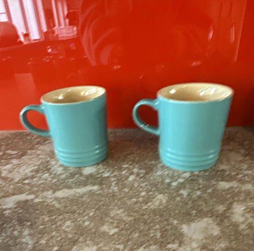 Creuset blue ceramic coffee - le,