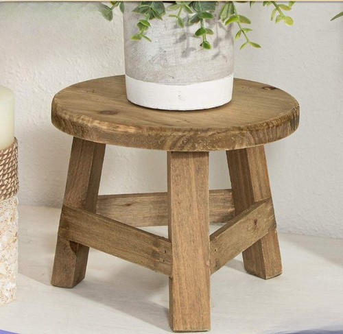 Wooden stool plant - plant, mini