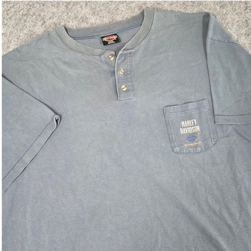 Vintage harley davidson henley - harley,