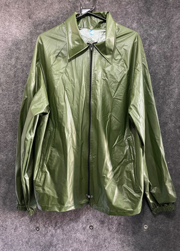 Green pvc jacket with twin - green,