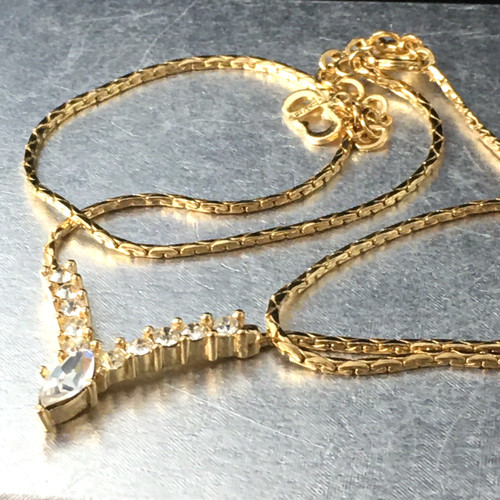 Vtg christian dior crystal - christian,