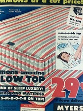 Simmons Mattress Print Ad 1954