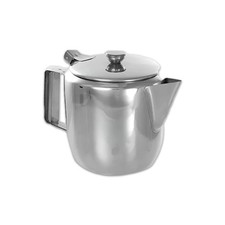 Stainless Steel Metal Teapot Cafe Kitchen Tea Coffee Drink Flip Lid Pot Catering