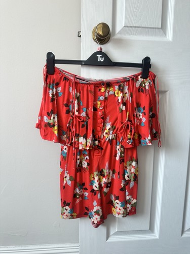 Topshop red floral jumpsuit - topshop,