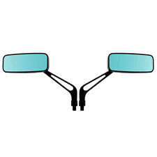 1 Pair Aluminum Housing Y Black Rectangle Motorcycle Anti Glare Rearview Mirrors