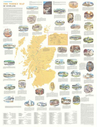 Pictorial whisky map - map, of
