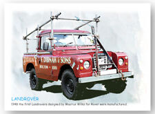 LAND ROVER FRED DIBNAH  birthday/greeting card - SFB illustration