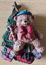 Christmas Tree, Bear and Presents 3D Fridge Magnet | Hand Painted | Ceramic