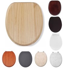 18" MDF UNIVERSAL BATHROOM WC TOILET SEAT QUICK EASY FIT WOODEN 18INCH