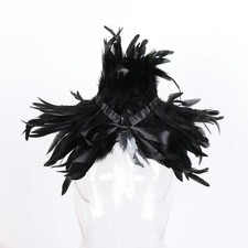 Feather Shrug Shawl Maleficent Cosplay Halloween Costume for