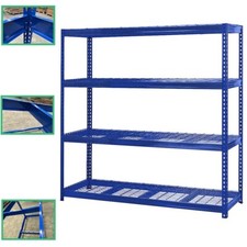 Heavy Duty Shelving Racking Mesh Shelves 4 Levels H180cm x W180cm x D60cm UKED