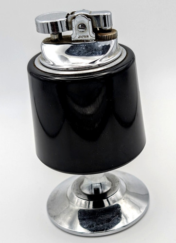 Vintage black lucite gas table - lucite,