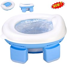 Folding Portable Potty Training Chair Non-Slip Reusable for Outdoor Indoor Use