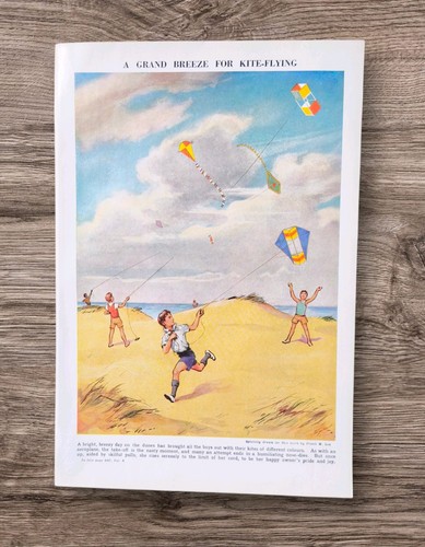 Vintage 1950s boys flying - 1950s, a