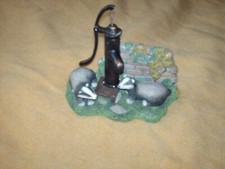 the leonardo collection countryside friends 1988 badgers ornament 14.5 cm high