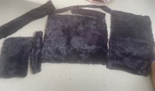 Faux Fur Fabric Offcuts - Aubergine - Bundle