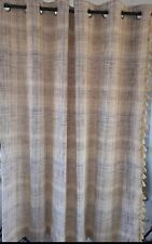 Next Yellow  Hulton Check  Tassel Edge Lining Eyelet Curtains 168x183cm (66x72")