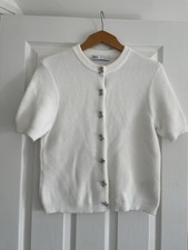 Zara Ladies White Cardigan
