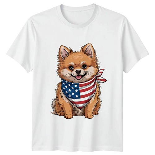 Patriotic pomeranian shirt - pomeranian, t-shirt