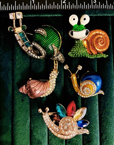 Lot colorful snail brooch - colorful,