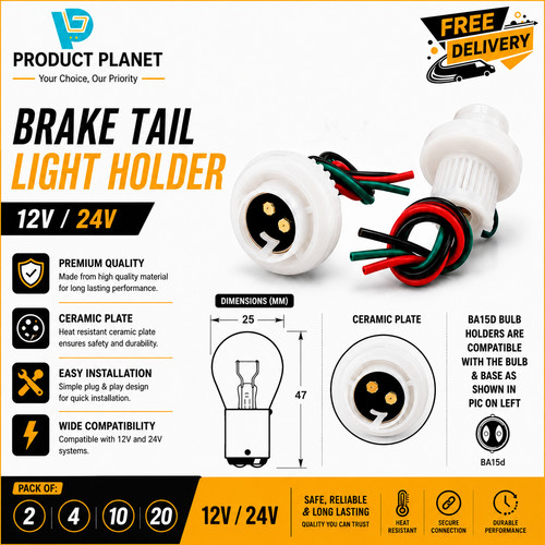 Car bulb holder bay15d brake - bulb, &